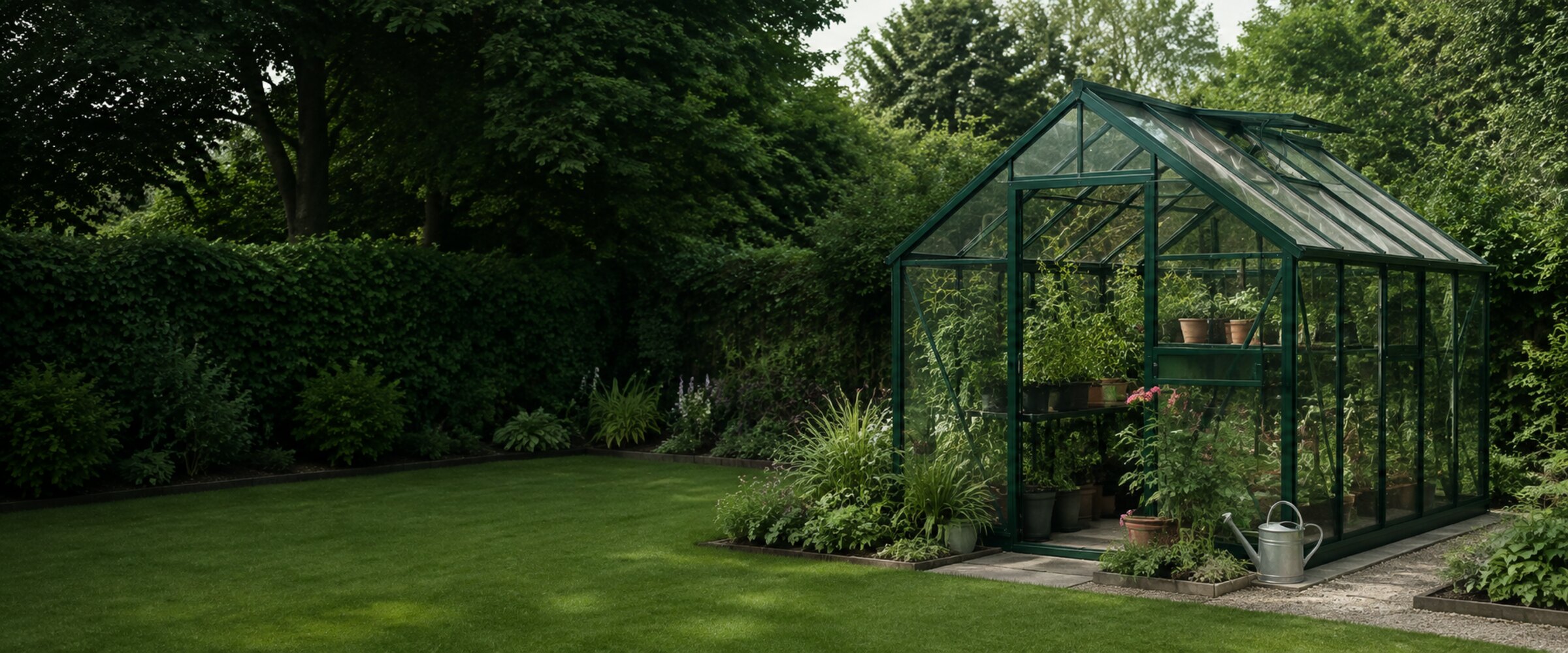 Greenhouse in an Irish garden